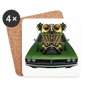 BRASS BAND - sound & vision - Coasters (set of 4) - white - Front