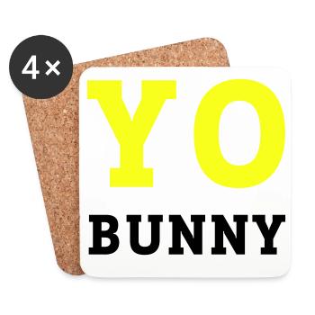 YO BUNNY - Coasters (set of 4) - white - Front