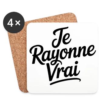Je Rayonne Vrai - Dessous de verre (lot de 4) - blanc - Devant