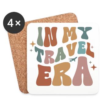 Travel Vacation In My Travel Era World Travel Gift - Coasters (set of 4) - white - Front