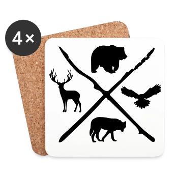 Animal - Coasters (set of 4) - white - Front
