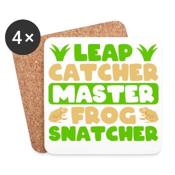 Frog Catcher Leap Catcher Master Snatcher Frog - Untersetzer (4er-Set) - Weiß - Vorne
