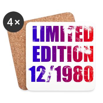 45e anniversaire Édition limitée 12/1980 - Dessous de verre (lot de 4) - blanc - Devant