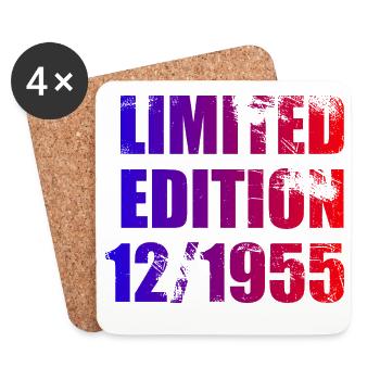 70e anniversaire Édition limitée 12/1955 - Dessous de verre (lot de 4) - blanc - Devant