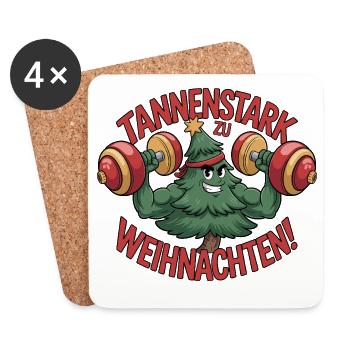 Fir Strong Funnier at Christmas - Coasters (set of 4) - white - Front