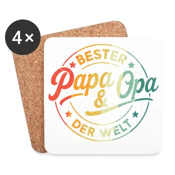 Grandpa Father's Day Gift Ideas Dad Daddy Father's Day - Coasters (set of 4) - white - Front