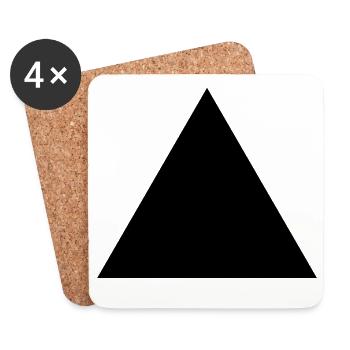 Triangle - Coasters (set of 4) - white - Front