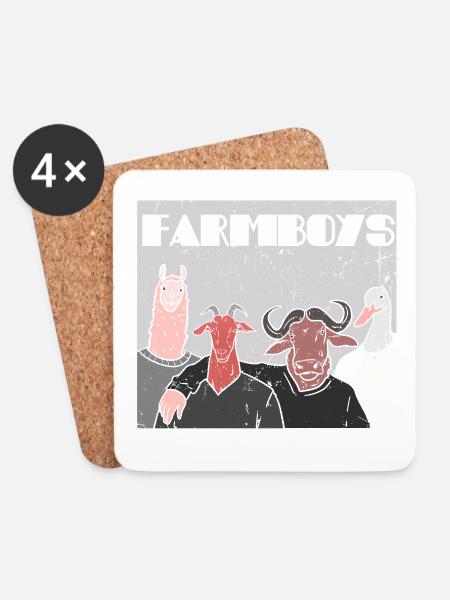 Farmboys - für Farmer, Bauern und Tierfans - Untersetzer (4er-Set) - Weiß