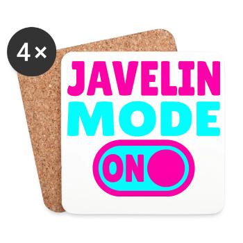 Javelin Mode ON - Speerwerfen - Untersetzer (4er-Set) - Weiß - Vorne