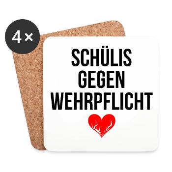 Students against conscription - Coasters (set of 4) - white - Front