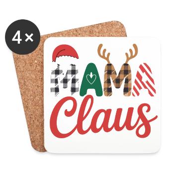 Mama Claus Christmas  - Coasters (set of 4) - white - Front