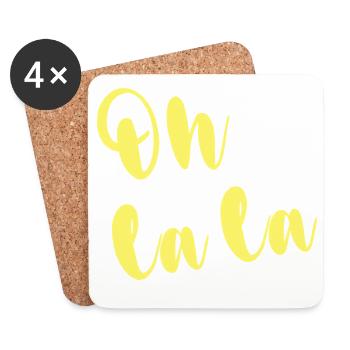 OH LA LA - Untersetzer (4er-Set) - Weiß - Vorne