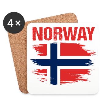 Norvège Oslo Scandinavie Norvégien - Dessous de verre (lot de 4) - blanc - Devant