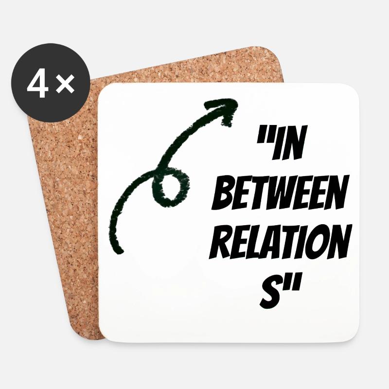 In Between Relationships - Coasters (set of 4) - white