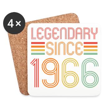 Legendary since 1966, Retro, Birthday - Coasters (set of 4) - white - Front