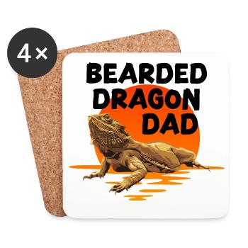 Bearded Dragon Dad - Coasters (set of 4) - white - Front