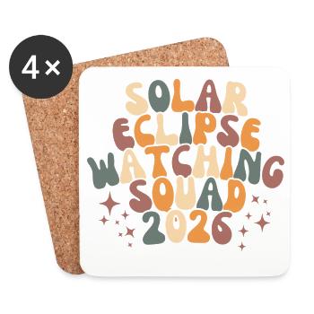 Sun Eclipse Retro Squad - Coasters (set of 4) - white - Front