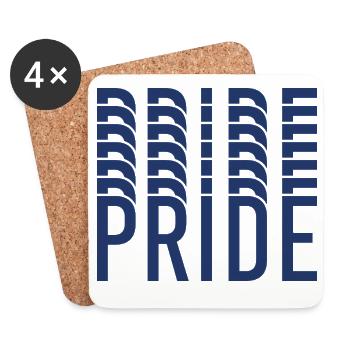 Blue Pride Geometrisches Muster - Untersetzer (4er-Set) - Weiß - Vorne