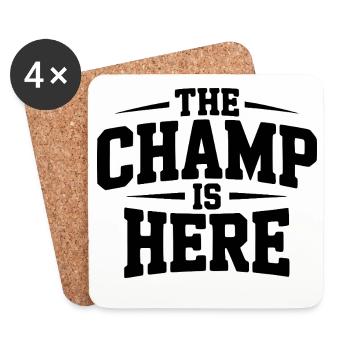 Le Champion est là - Dessous de verre (lot de 4) - blanc - Devant