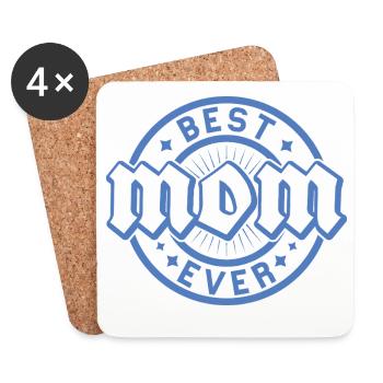 Das beste blaue Abzeichen-Design aller Zeiten - Untersetzer (4er-Set) - Weiß - Vorne