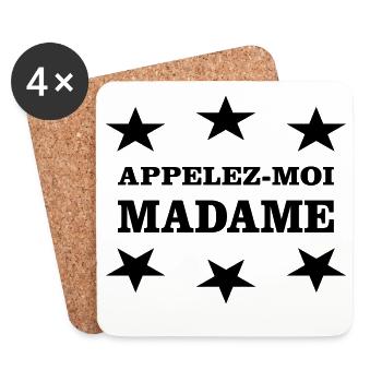 Appelez Moi MADAME - Dessous de verre (lot de 4) - blanc - Devant