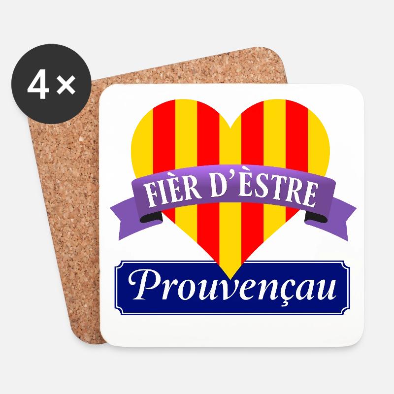 Provinz-Fier - Untersetzer (4er-Set) - Weiß