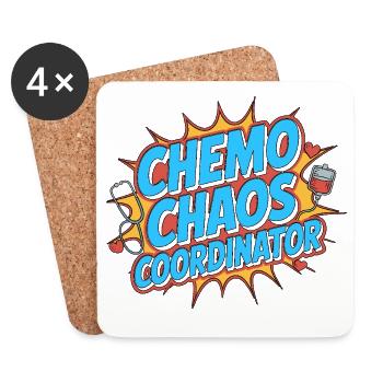 Oncology Nurse Chemo Chaos Nursing Infusion Nurse - Coasters (set of 4) - white - Front