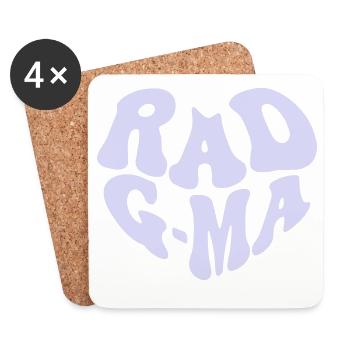 Rad Grandma - Vintage Heart (Custom Color) - Coasters (set of 4) - white - Front