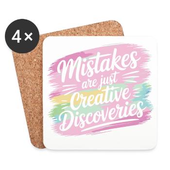 Creative Discoveries Motivation Design - Untersetzer (4er-Set) - Weiß - Vorne