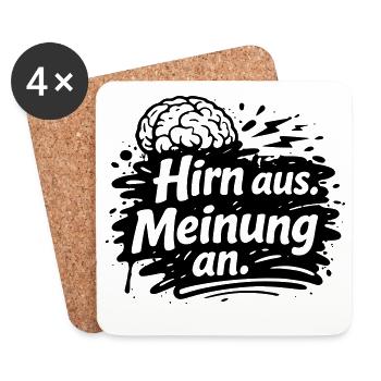 Brain from opinion on - Coasters (set of 4) - white - Front