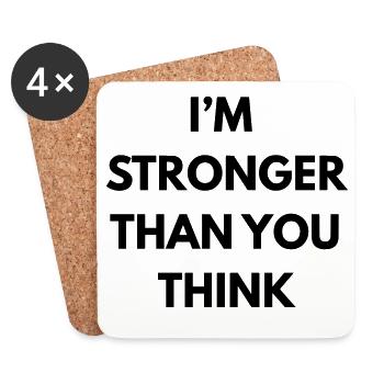 im stronger than you think - Coasters (set of 4) - white - Front