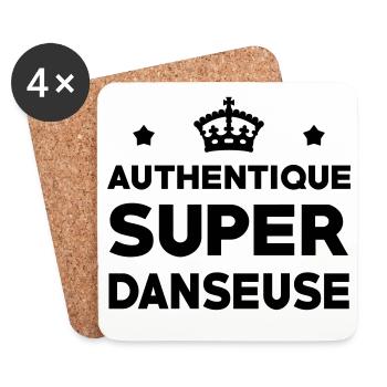 Authentic super dancer - Coasters (set of 4) - white - Front