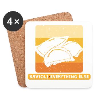 Ravioli > par-dessus tout le reste - Dessous de verre (lot de 4) - blanc - Devant