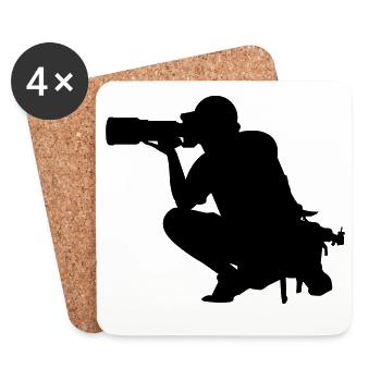 Fotograf Photographer - Coasters (set of 4) - white - Front