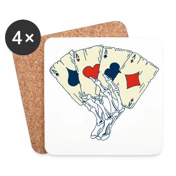 The Deadly Game - Coasters (set of 4) - white - Front