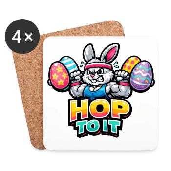 Gymnase de Pâques Pumpernickel - Dessous de verre (lot de 4) - blanc - Devant