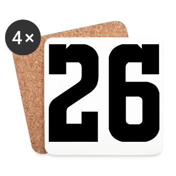 26 - Untersetzer (4er-Set) - Weiß - Vorne
