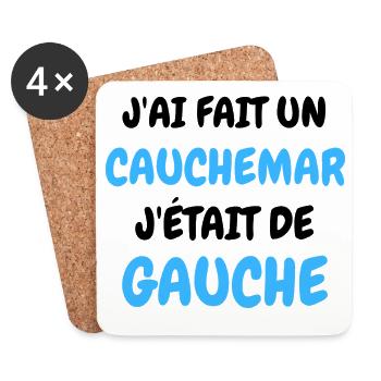 J'AI fait un Caumar J'était De Gauche - Dessous de verre (lot de 4) - blanc - Devant