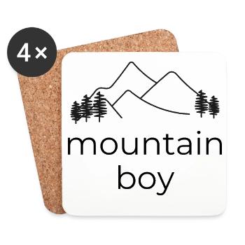 Garçon de la Montagne - Dessous de verre (lot de 4) - blanc - Devant