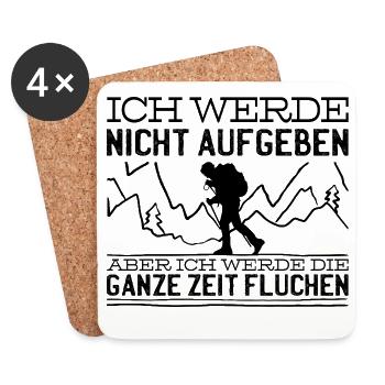 Wandern Spruch - Untersetzer (4er-Set) - Weiß - Vorne