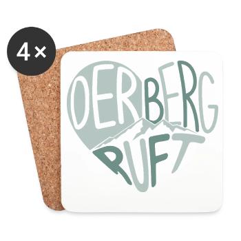 Der Berg ruft Herzdesign - Untersetzer (4er-Set) - Weiß - Vorne