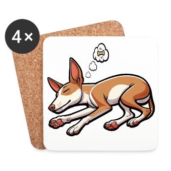 Podenco Podencos Podencoliebhaber Podencobesitzer - Untersetzer (4er-Set) - Weiß - Vorne
