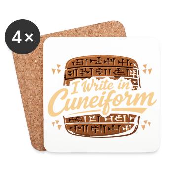 Ancient Mesopotamia, Sumerian - Coasters (set of 4) - white - Front