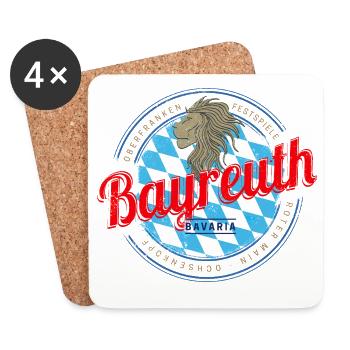 Bayreuth in Bayern Vintage Oberfranken Deutschland - Untersetzer (4er-Set) - Weiß - Vorne