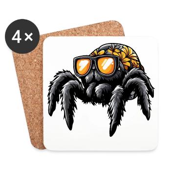 Tarantula Comic Holidays - Coasters (set of 4) - white - Front