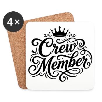crew member - Coasters (set of 4) - white - Front