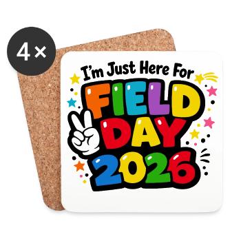 School Sports Day 2026 Colorful Design Kids - Coasters (set of 4) - white - Front