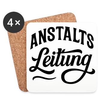 Anstaltsleitung - Untersetzer (4er-Set) - Weiß - Vorne