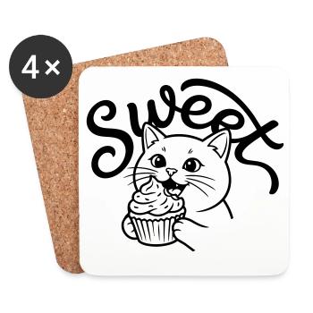 Cupcake - Untersetzer (4er-Set) - Weiß - Vorne