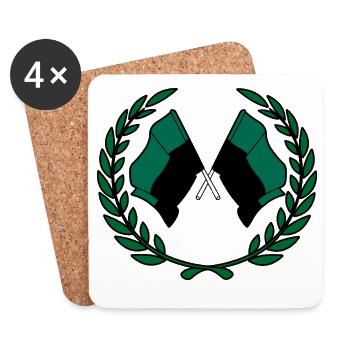 Texel Laurel Flags – Island Pride - Untersetzer (4er-Set) - Weiß - Vorne